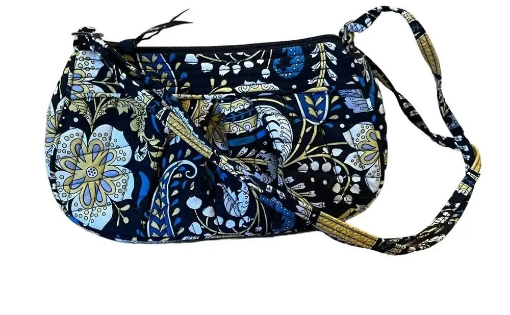 Vera Bradley Ellie Blue Shoulder Bag Purse 9.5